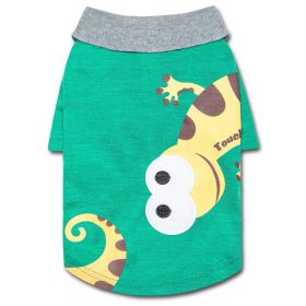 Touchdog 'Arubark' Caribbean Style Dog Polo T-Shirt (Color: Green, size: large)